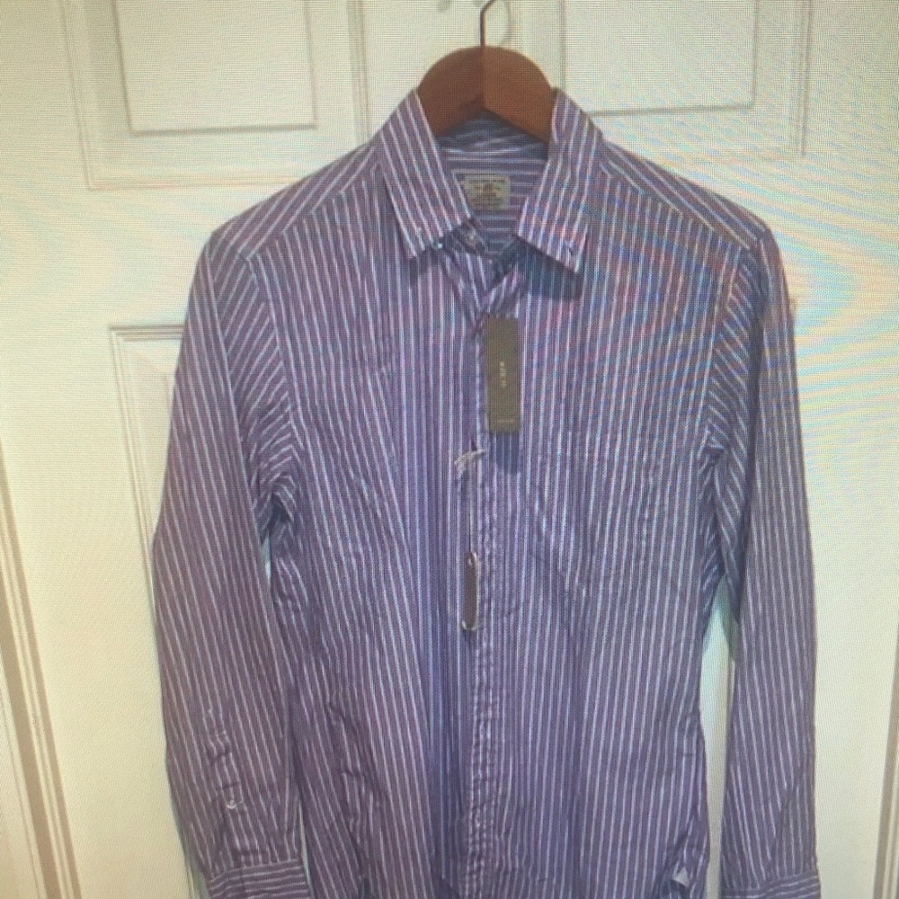 Men's Striped Purple Shirt